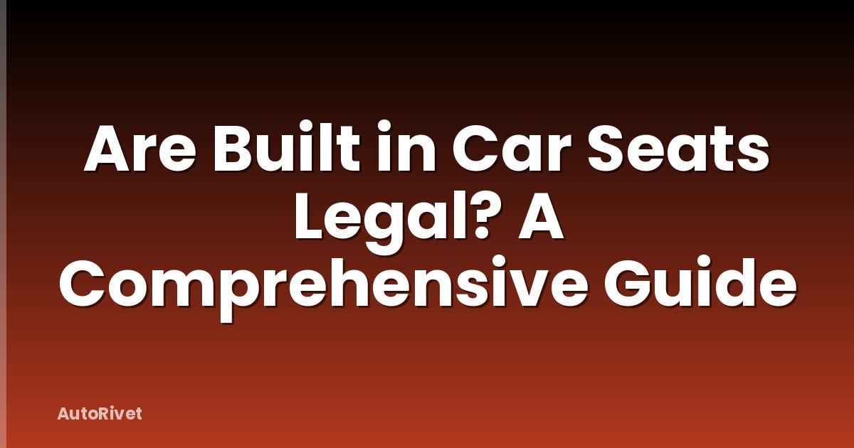 Are Built in Car Seats Legal? A Comprehensive Guide