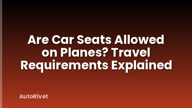 Are Car Seats Allowed on Planes? Travel Requirements Explained