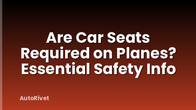 Are Car Seats Required on Planes? Essential Safety Info