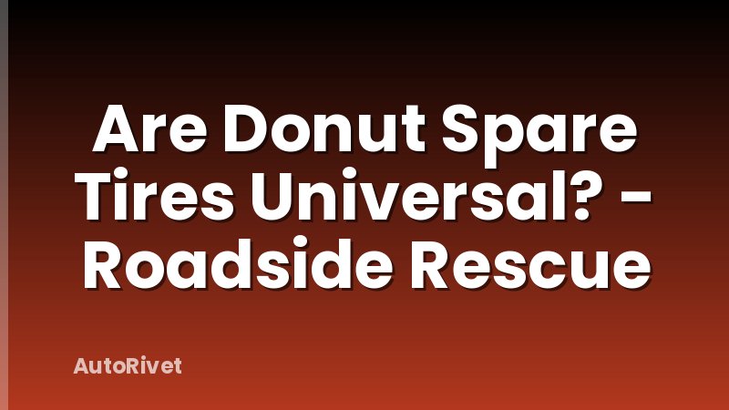 Are Donut Spare Tires Universal? - Roadside Rescue