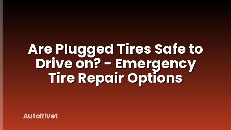 Are Plugged Tires Safe to Drive on? - Emergency Tire Repair Options