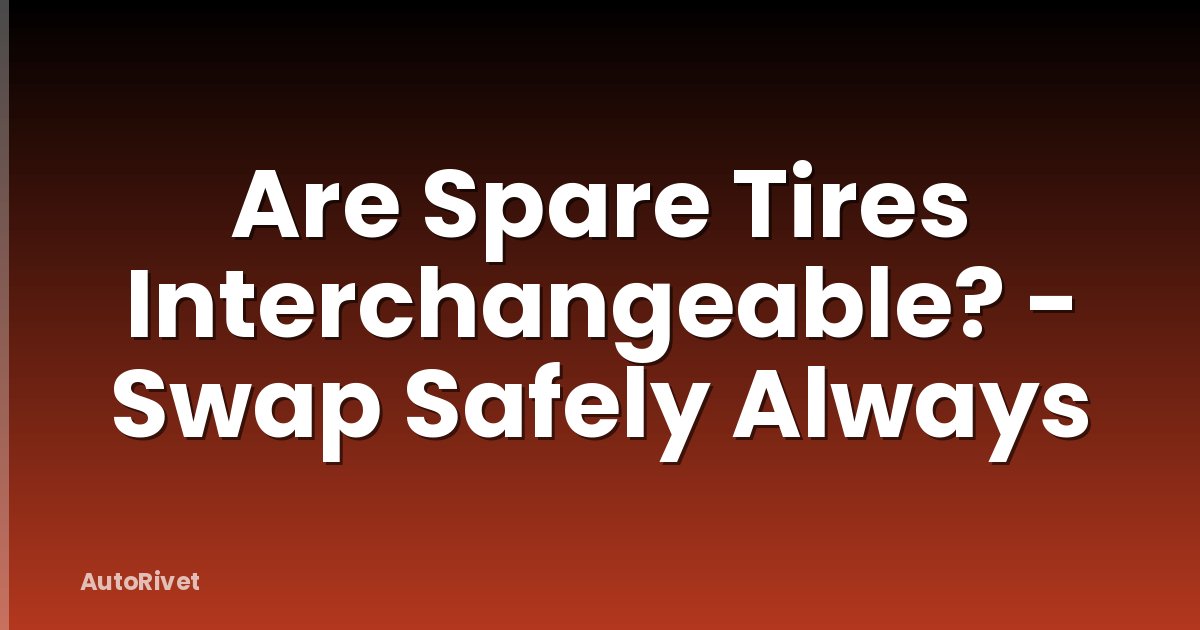 Are Spare Tires Interchangeable? - Swap Safely Always