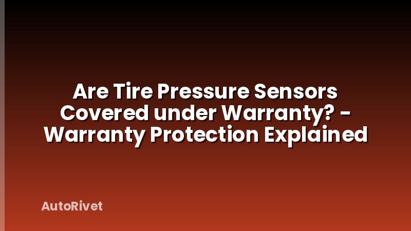 Are Tire Pressure Sensors Covered under Warranty? - Warranty Protection Explained