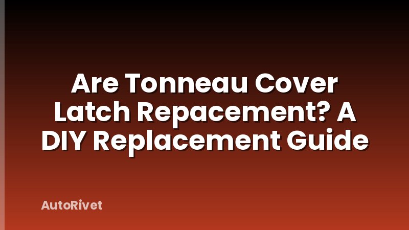 Are Tonneau Cover Latch Repacement? A DIY Replacement Guide