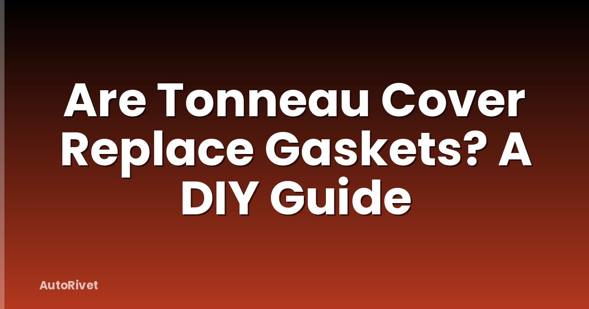 Are Tonneau Cover Replace Gaskets? A DIY Guide