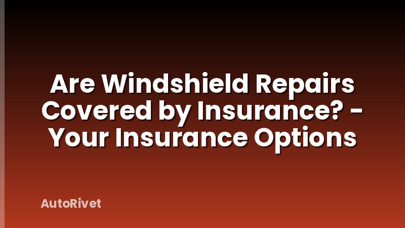 Are Windshield Repairs Covered by Insurance? - Your Insurance Options