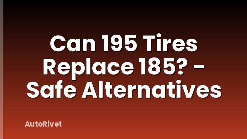 Can 195 Tires Replace 185? - Safe Alternatives