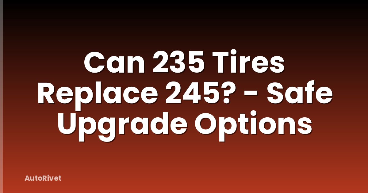 Can 235 Tires Replace 245? - Safe Upgrade Options