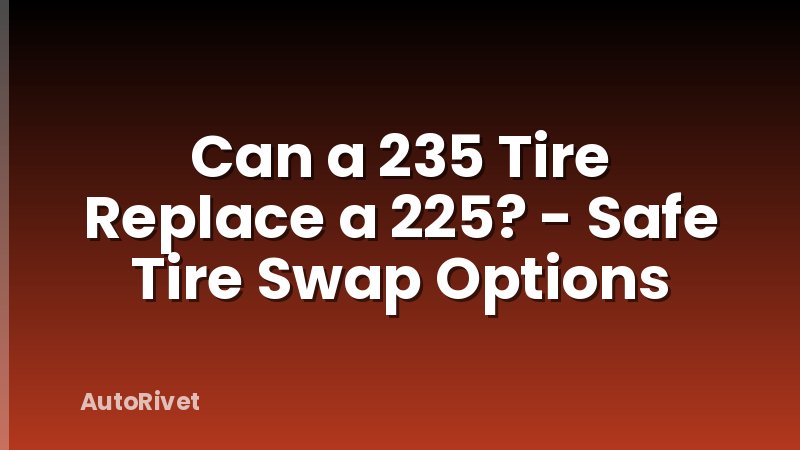 Can a 235 Tire Replace a 225? - Safe Tire Swap Options