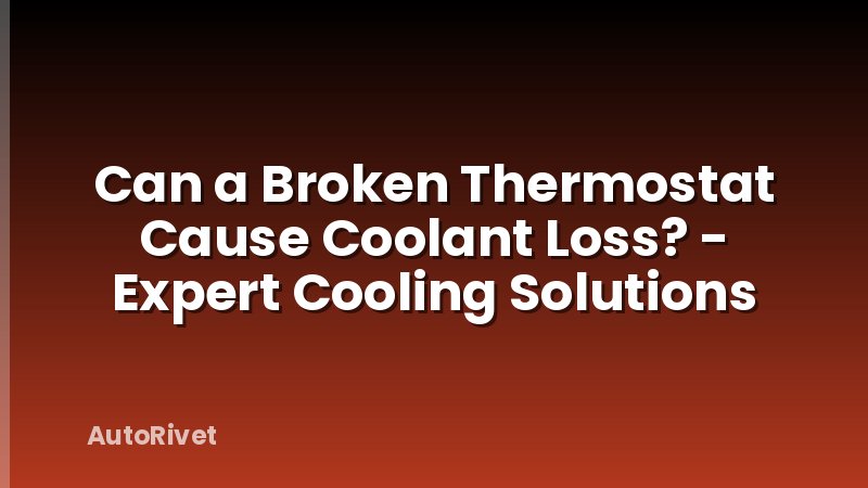 Can a Broken Thermostat Cause Coolant Loss? - Expert Cooling Solutions