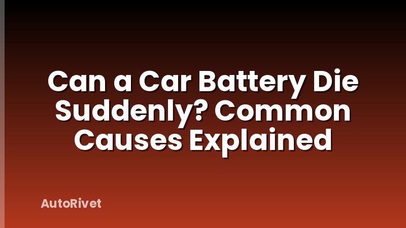 Can a Car Battery Die Suddenly? Common Causes Explained