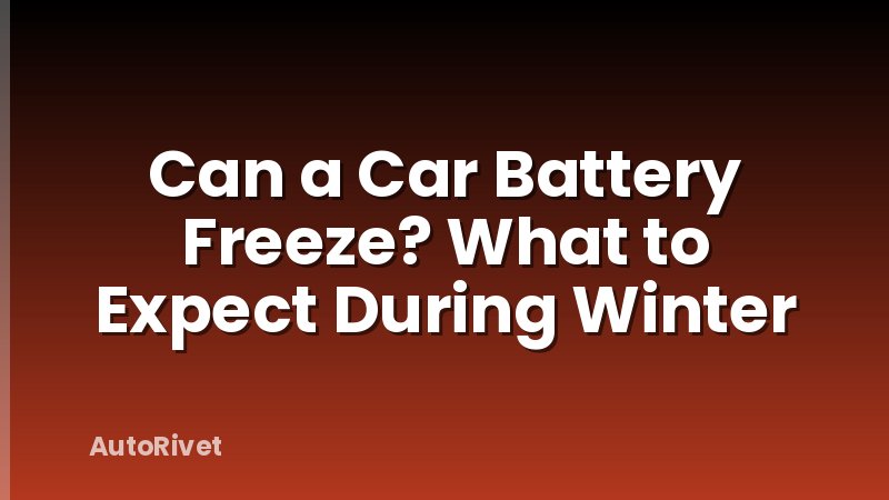 Can a Car Battery Freeze? What to Expect During Winter