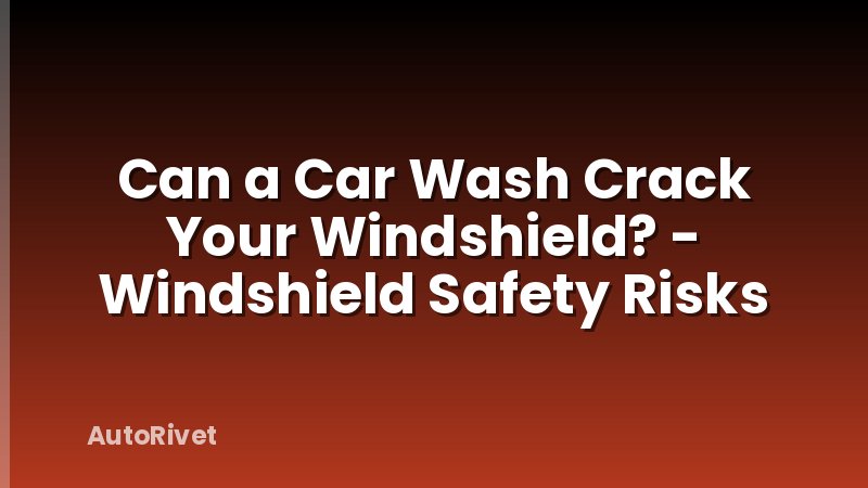 Can a Car Wash Crack Your Windshield? - Windshield Safety Risks