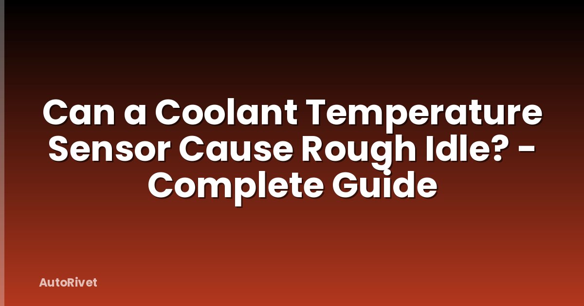 Can a Coolant Temperature Sensor Cause Rough Idle? - Complete Guide