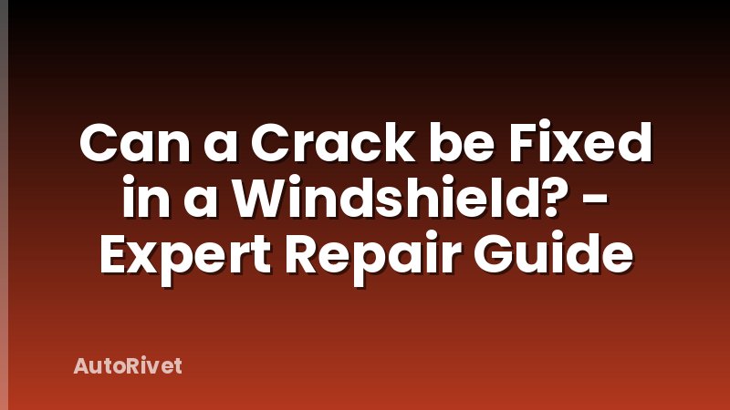 Can a Crack be Fixed in a Windshield? - Expert Repair Guide