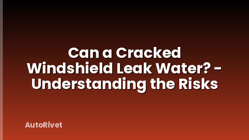 Can a Cracked Windshield Leak Water? - Understanding the Risks