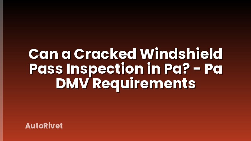Can a Cracked Windshield Pass Inspection in Pa? - Pa DMV Requirements