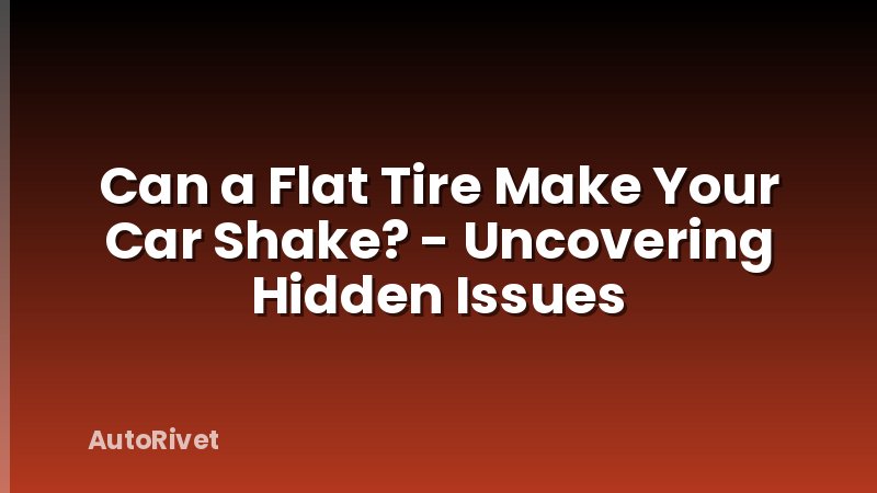 Can a Flat Tire Make Your Car Shake? - Uncovering Hidden Issues