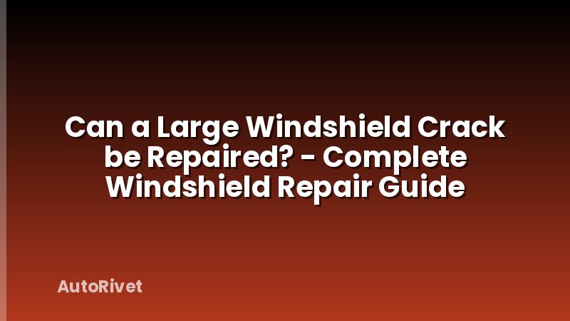 Can a Large Windshield Crack be Repaired? - Complete Windshield Repair Guide