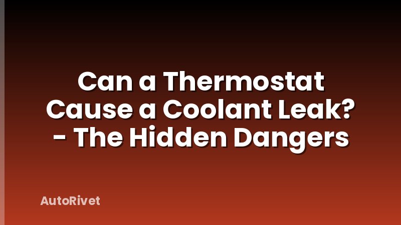 Can a Thermostat Cause a Coolant Leak? - The Hidden Dangers