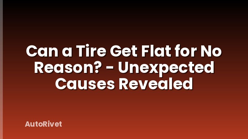 Can a Tire Get Flat for No Reason? - Unexpected Causes Revealed