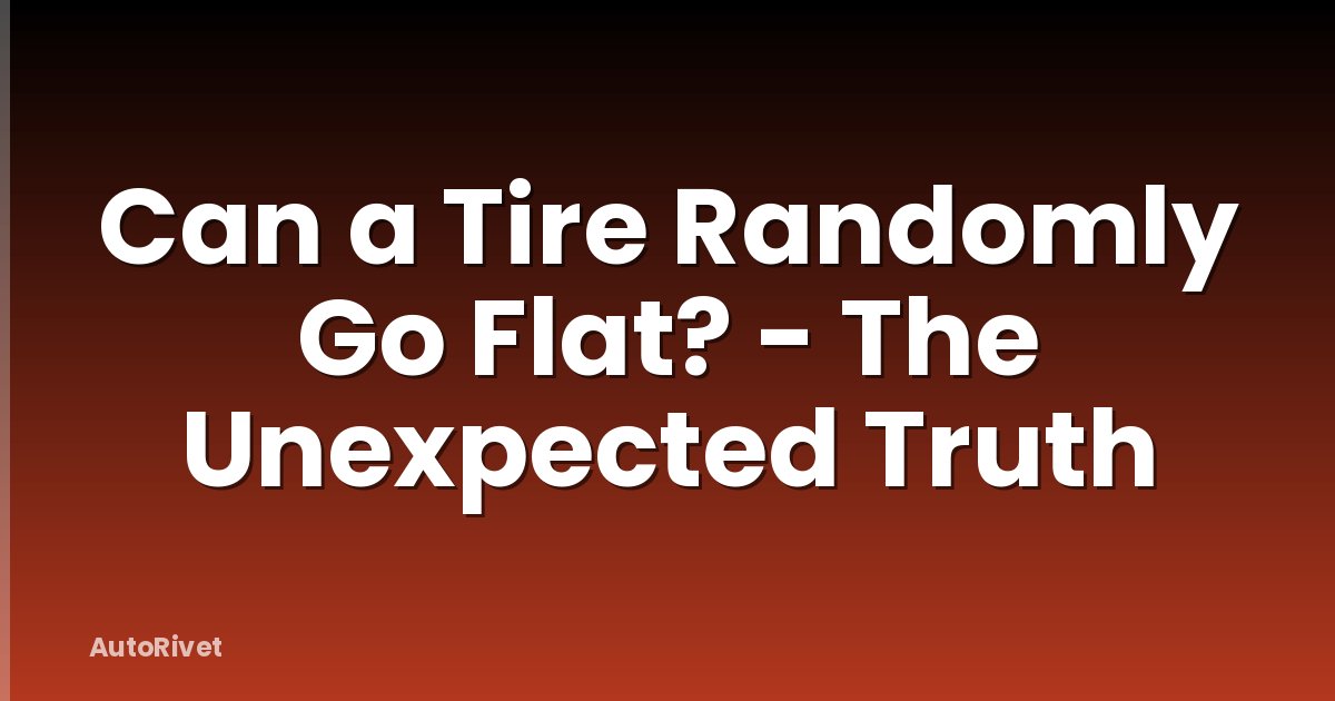 Can a Tire Randomly Go Flat? - The Unexpected Truth