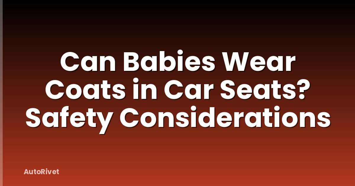 Can Babies Wear Coats in Car Seats? Safety Considerations