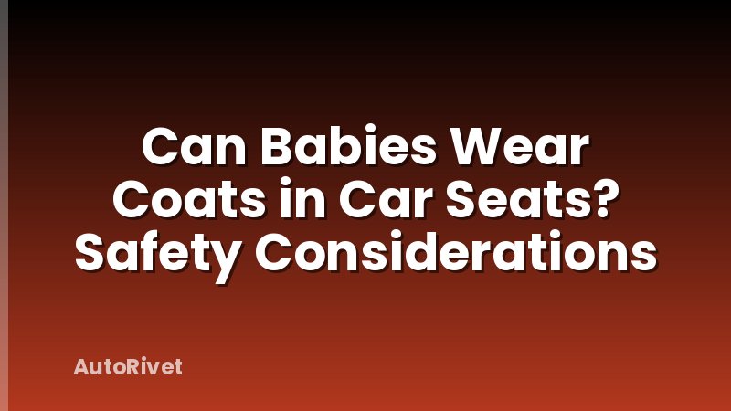 Can Babies Wear Coats in Car Seats? Safety Considerations