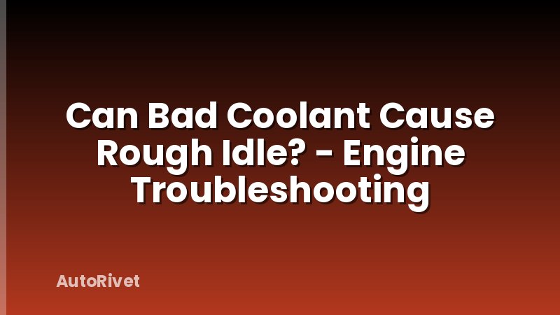 Can Bad Coolant Cause Rough Idle? - Engine Troubleshooting