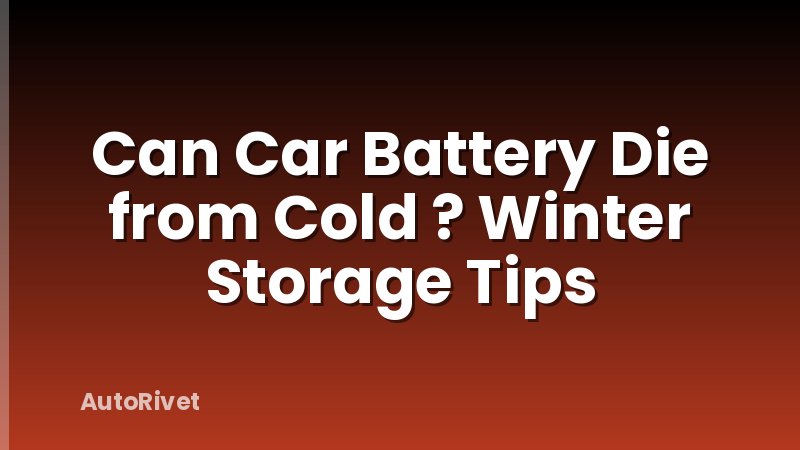 Can Car Battery Die from Cold ? Winter Storage Tips