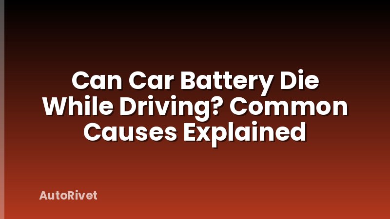 Can Car Battery Die While Driving? Common Causes Explained