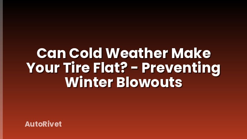 Can Cold Weather Make Your Tire Flat? - Preventing Winter Blowouts