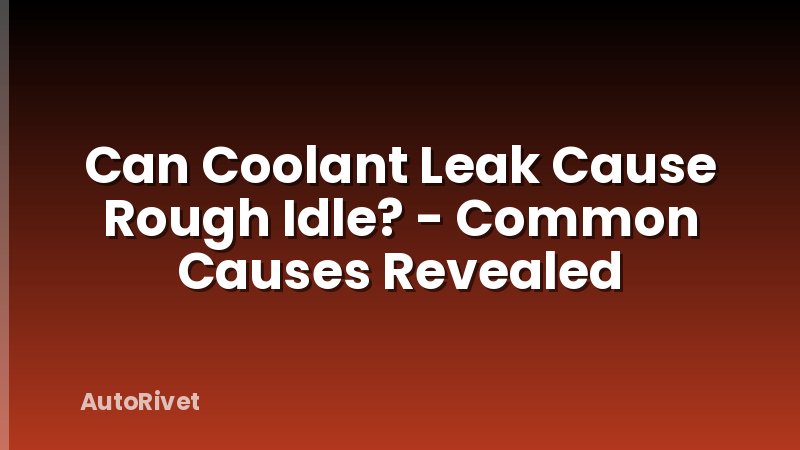 Can Coolant Leak Cause Rough Idle? - Common Causes Revealed
