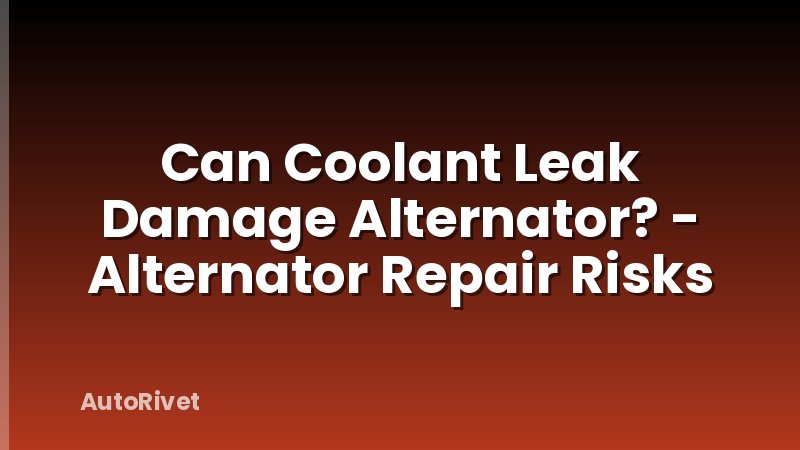 Can Coolant Leak Damage Alternator? - Alternator Repair Risks