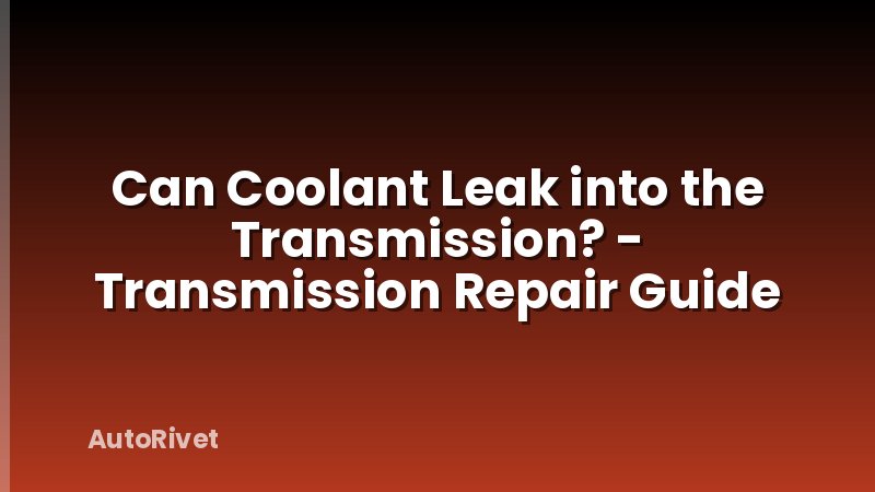 Can Coolant Leak into the Transmission? - Transmission Repair Guide