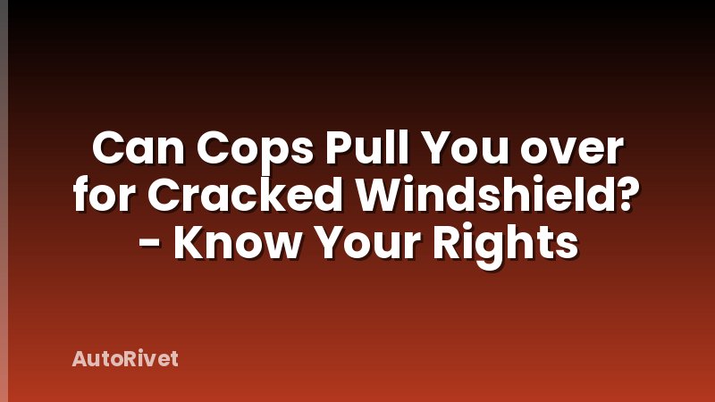 Can Cops Pull You over for Cracked Windshield? - Know Your Rights