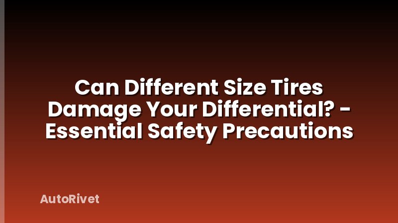 Can Different Size Tires Damage Your Differential? - Essential Safety Precautions