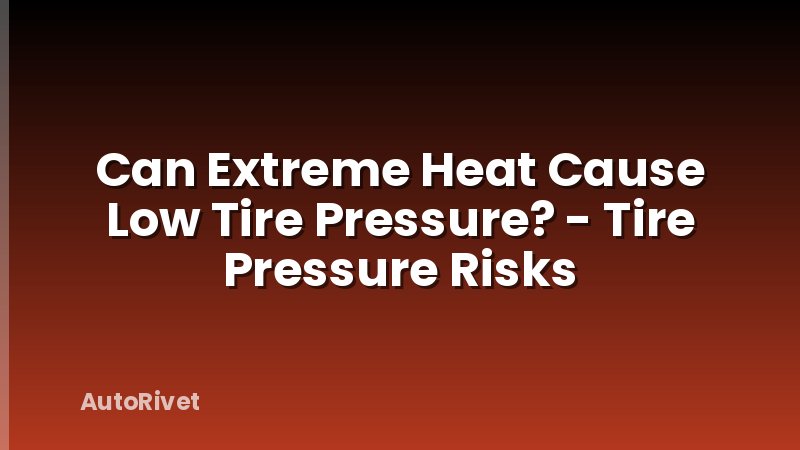 Can Extreme Heat Cause Low Tire Pressure? - Tire Pressure Risks