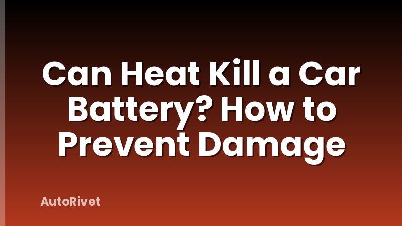 Can Heat Kill a Car Battery? How to Prevent Damage