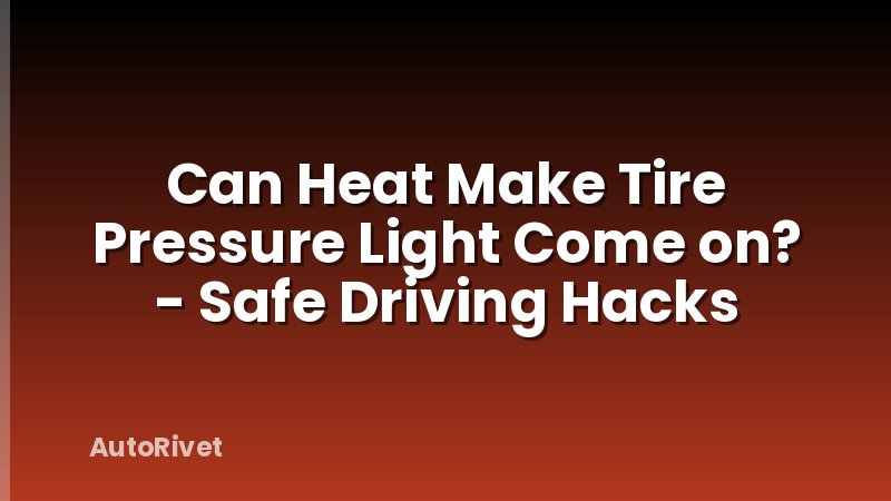 Can Heat Make Tire Pressure Light Come on? - Safe Driving Hacks