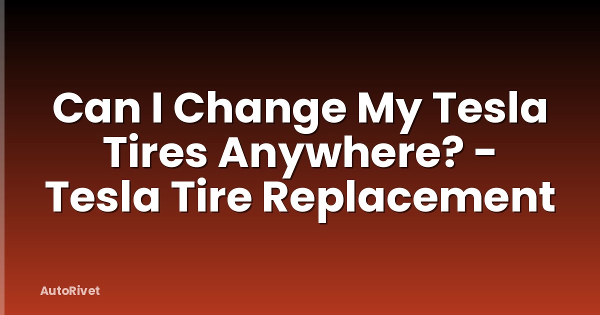 Can I Change My Tesla Tires Anywhere? - Tesla Tire Replacement