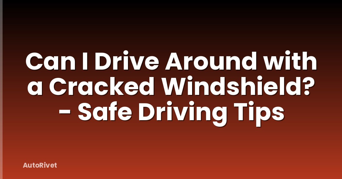 Can I Drive Around with a Cracked Windshield? - Safe Driving Tips