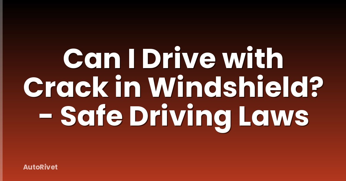 Can I Drive with Crack in Windshield? - Safe Driving Laws