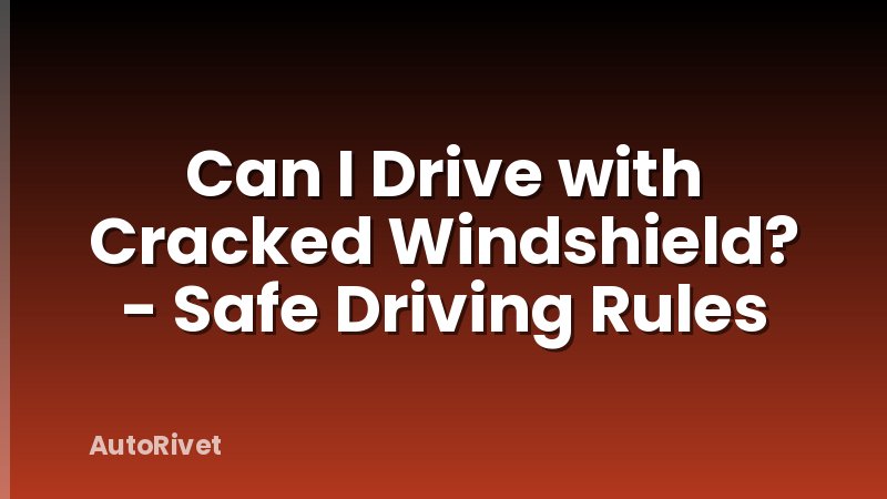 Can I Drive with Cracked Windshield? - Safe Driving Rules