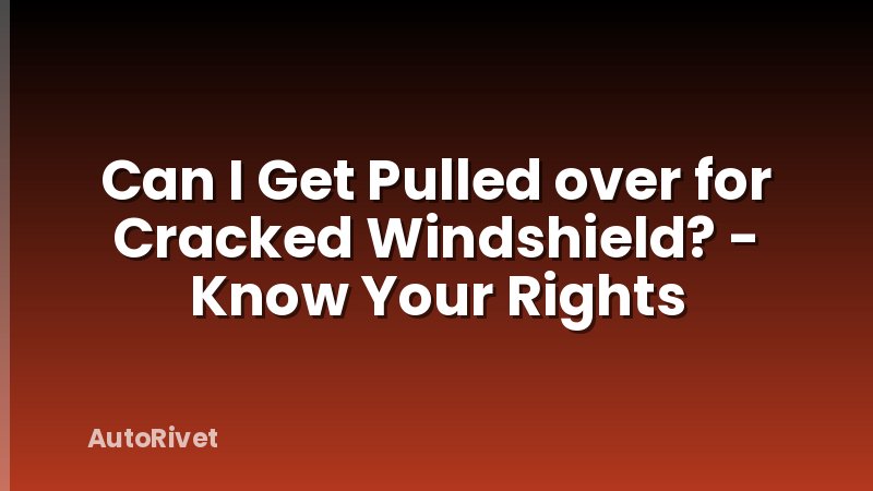 Can I Get Pulled over for Cracked Windshield? - Know Your Rights