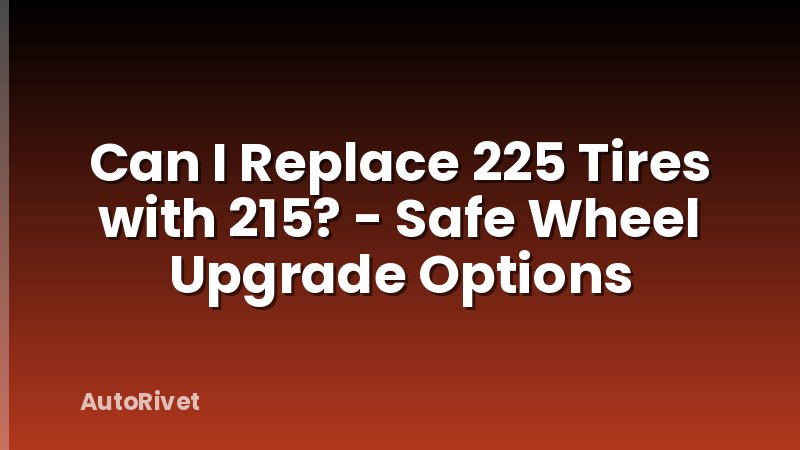 Can I Replace 225 Tires with 215? - Safe Wheel Upgrade Options