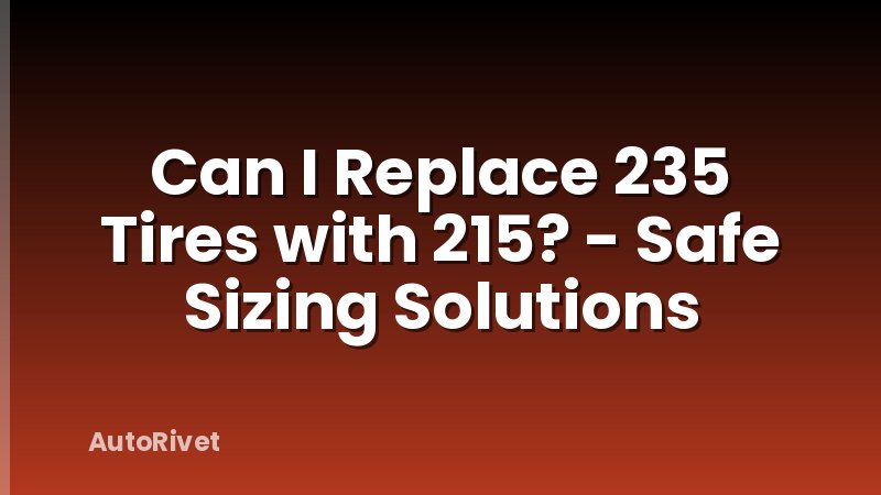 Can I Replace 235 Tires with 215? - Safe Sizing Solutions