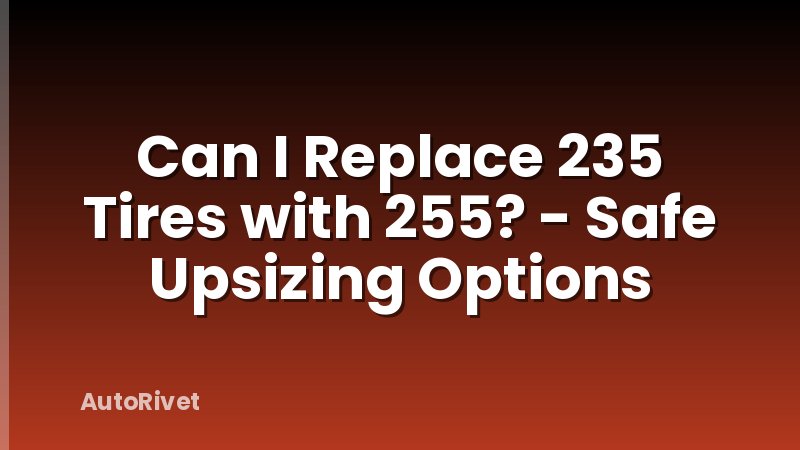 Can I Replace 235 Tires with 255? - Safe Upsizing Options
