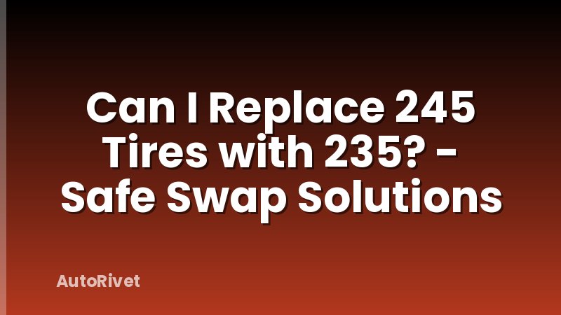 Can I Replace 245 Tires with 235? - Safe Swap Solutions