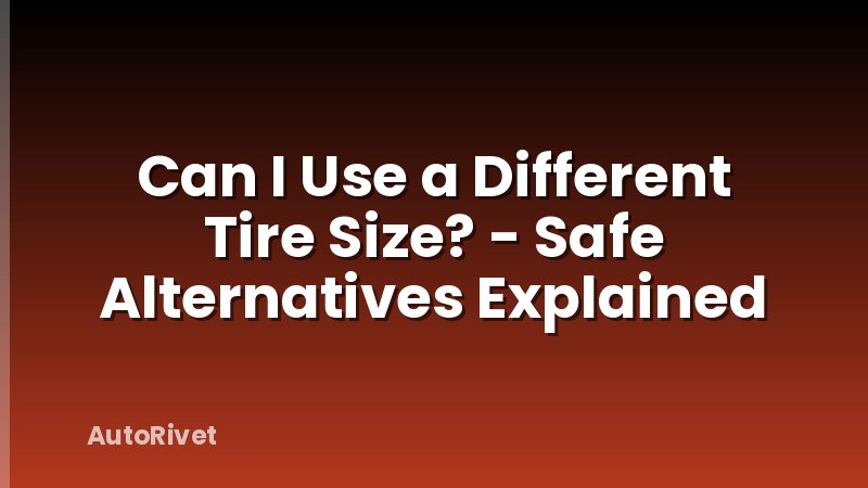 Can I Use a Different Tire Size? - Safe Alternatives Explained